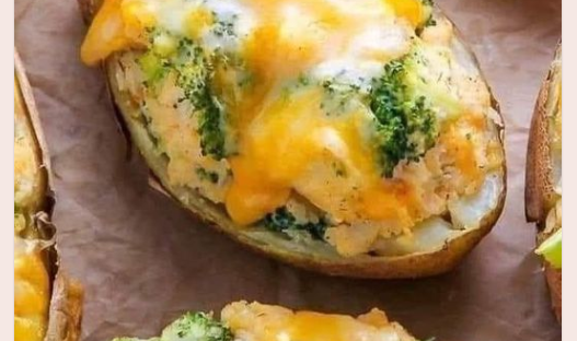 Broccoli and Cheddar Twice-Baked Potatoes