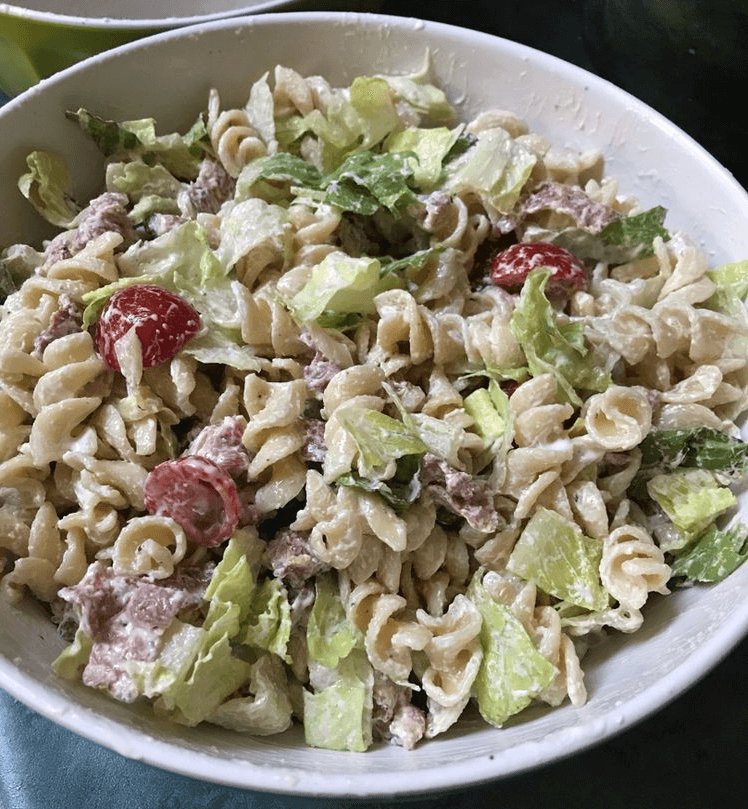 Chicken club pasta salad