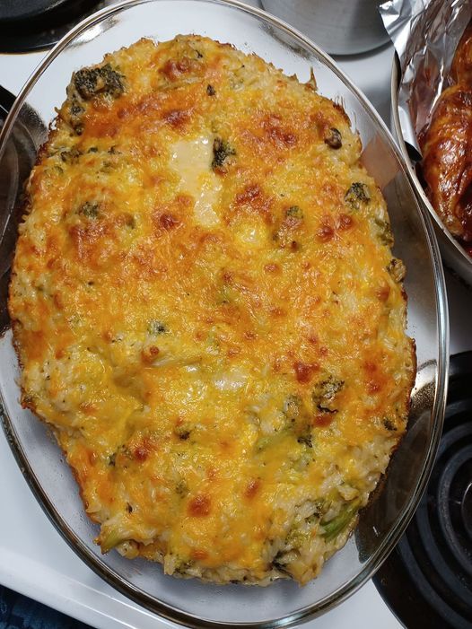 Broccoli Rice Chicken and Cheese Casserole Recipe