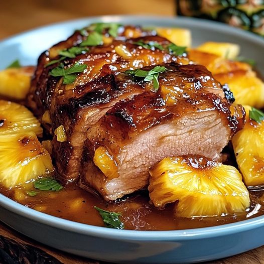 Slow Cooker Pineapple Pork Loin