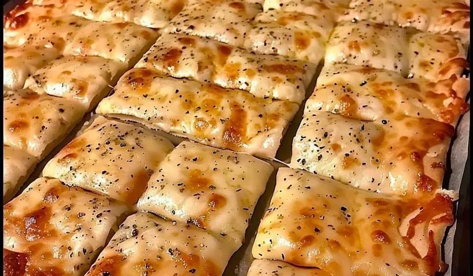 Homemade Cheesy Garlic Breadsticks