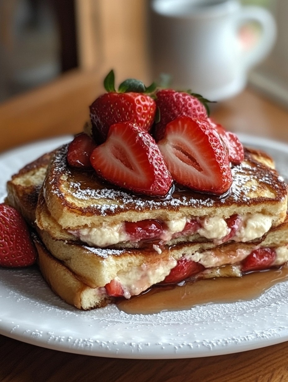 Strawberry Cheesecake Stuffed French Toast