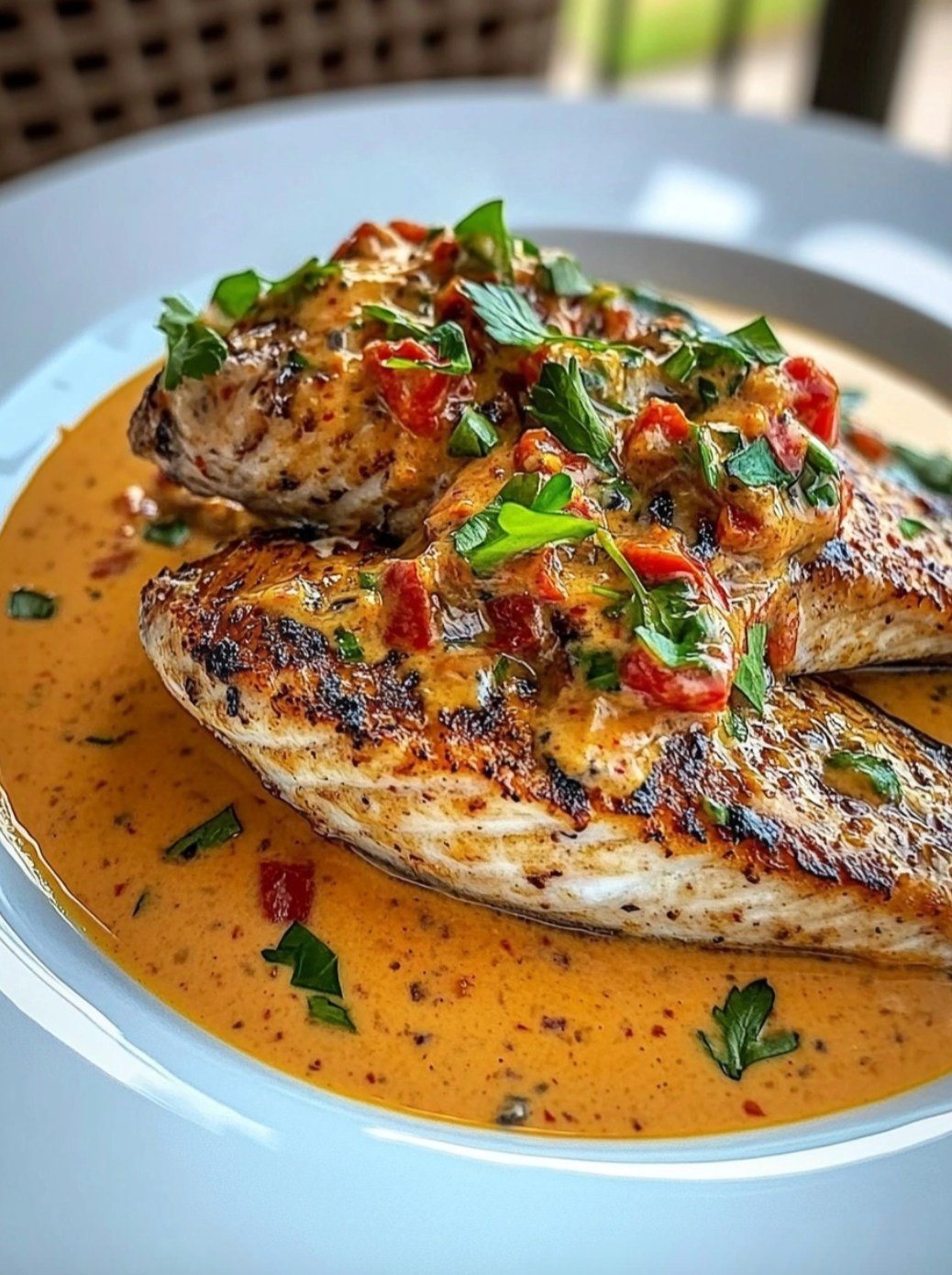 Red Snapper with Creamy Creole Sauce