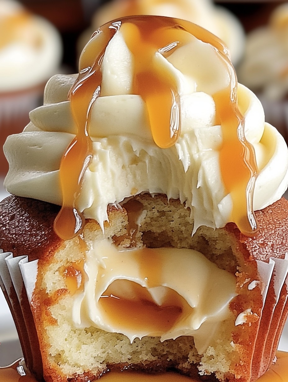 Salted Caramel Cream Cheese Cupcakes