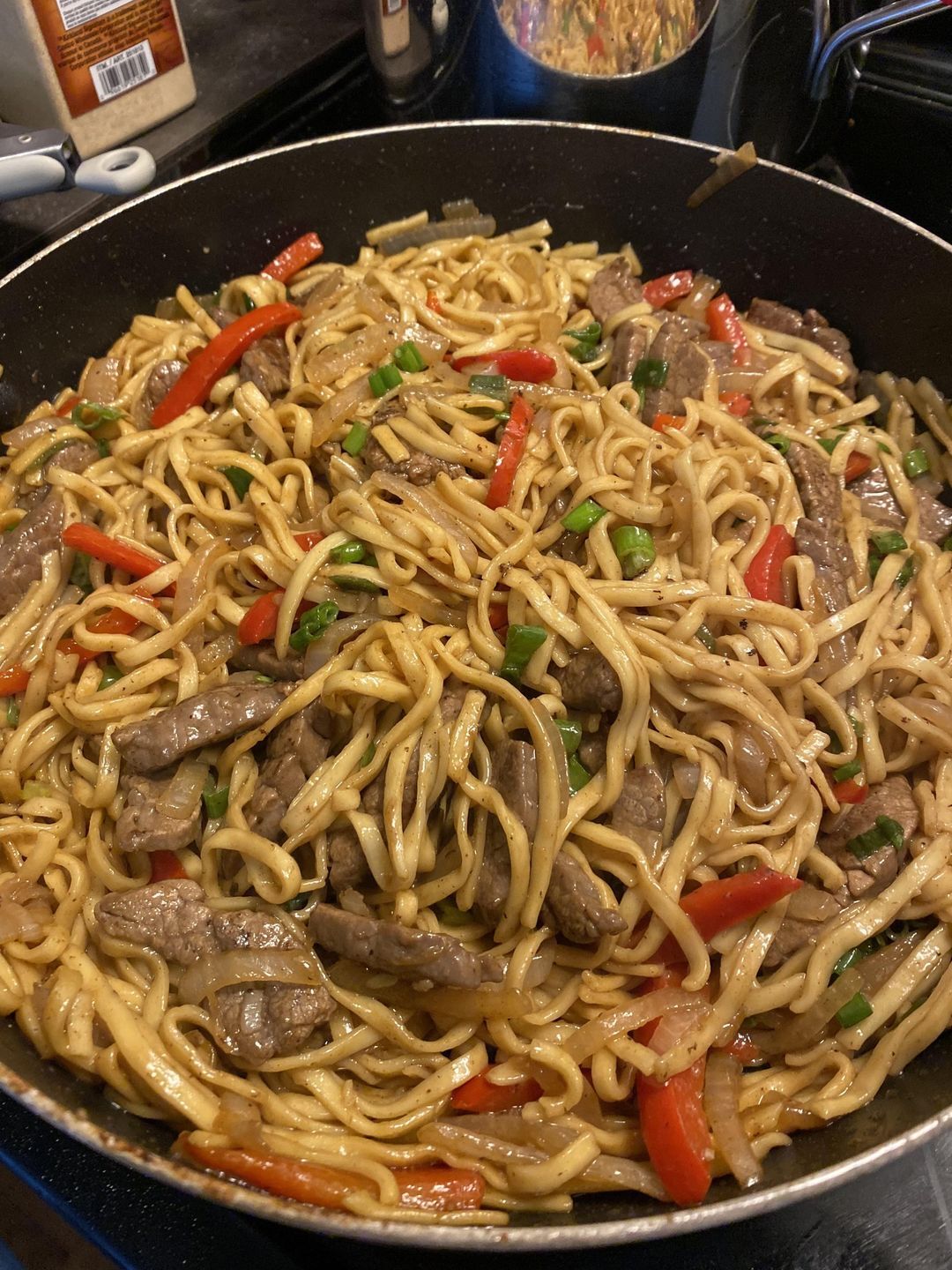 Homemade “Chinese Takeout” Beef Lo Mein