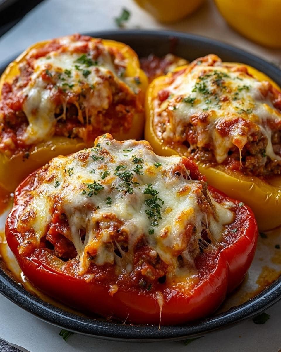 Pizza-Stuffed Bell Peppers