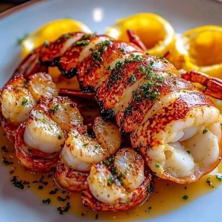 GARLIC BUTTER LOBSTER AND SCALLOPS 