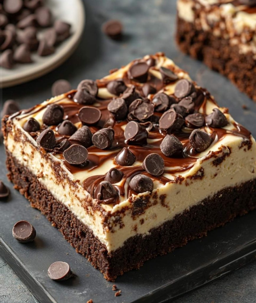 Brownie Layered Cookie Dough Cheesecake