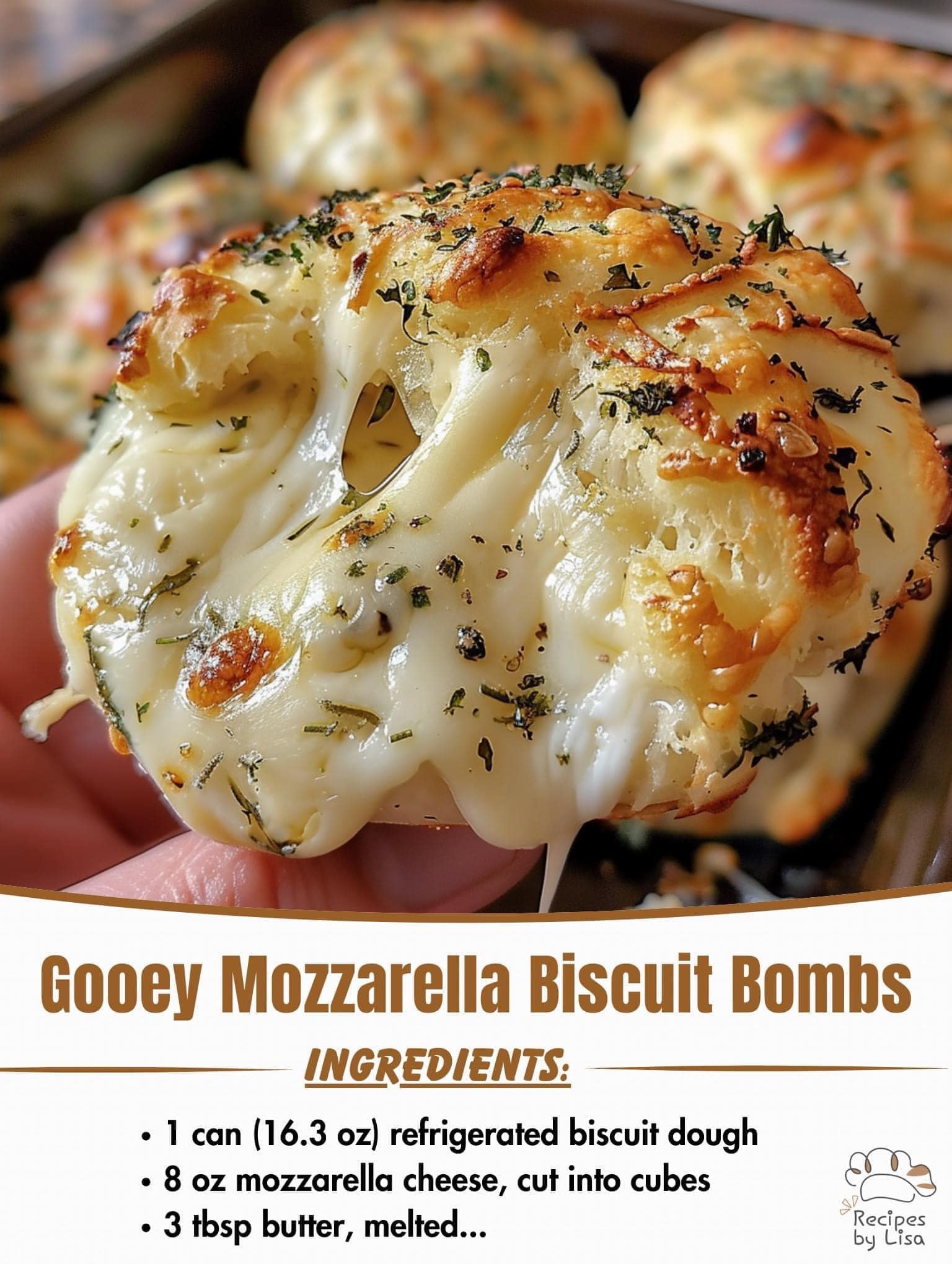 Gooey Mozzarella Biscuit Bombs 