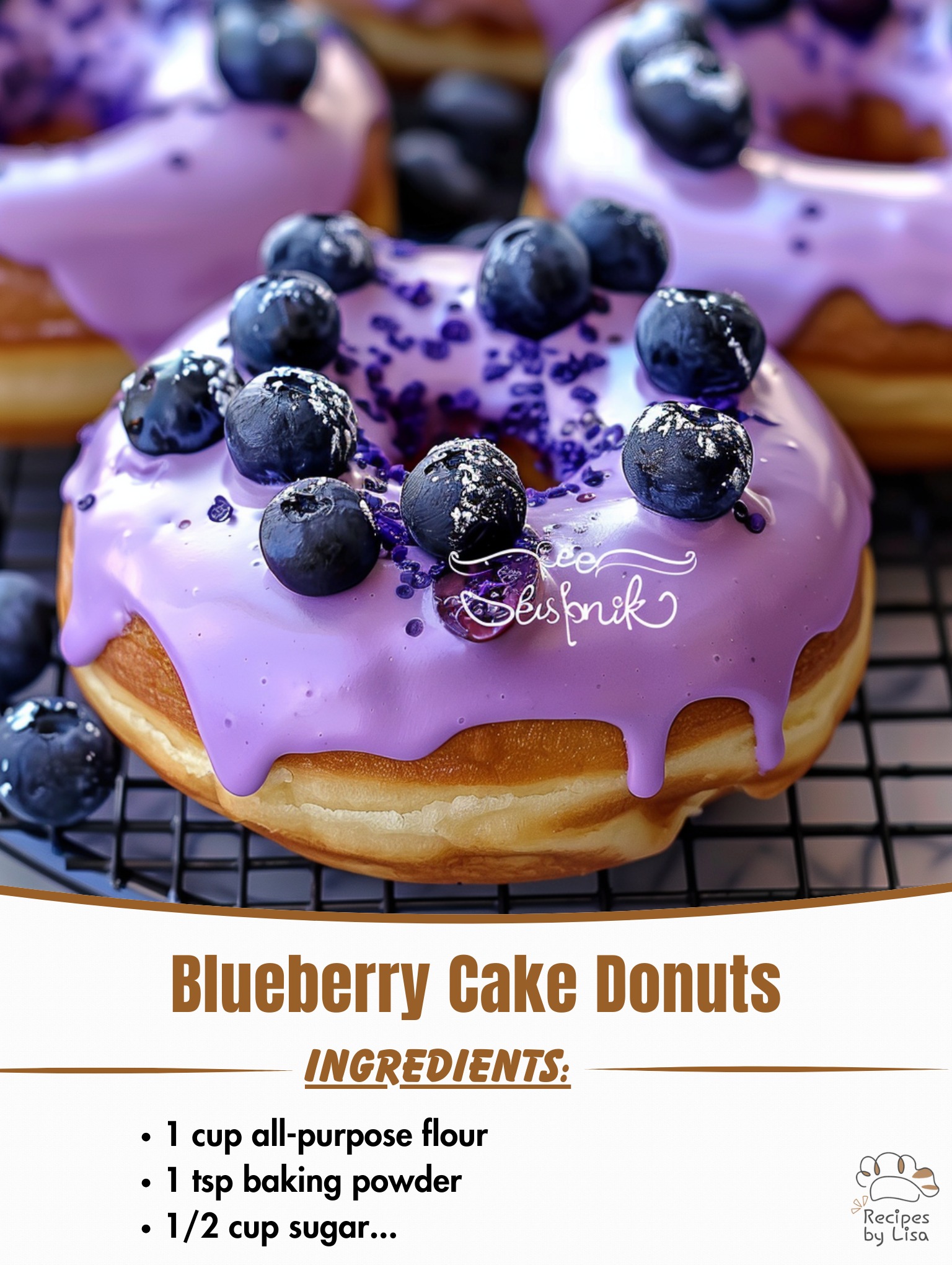  Blueberry Cake Donuts 