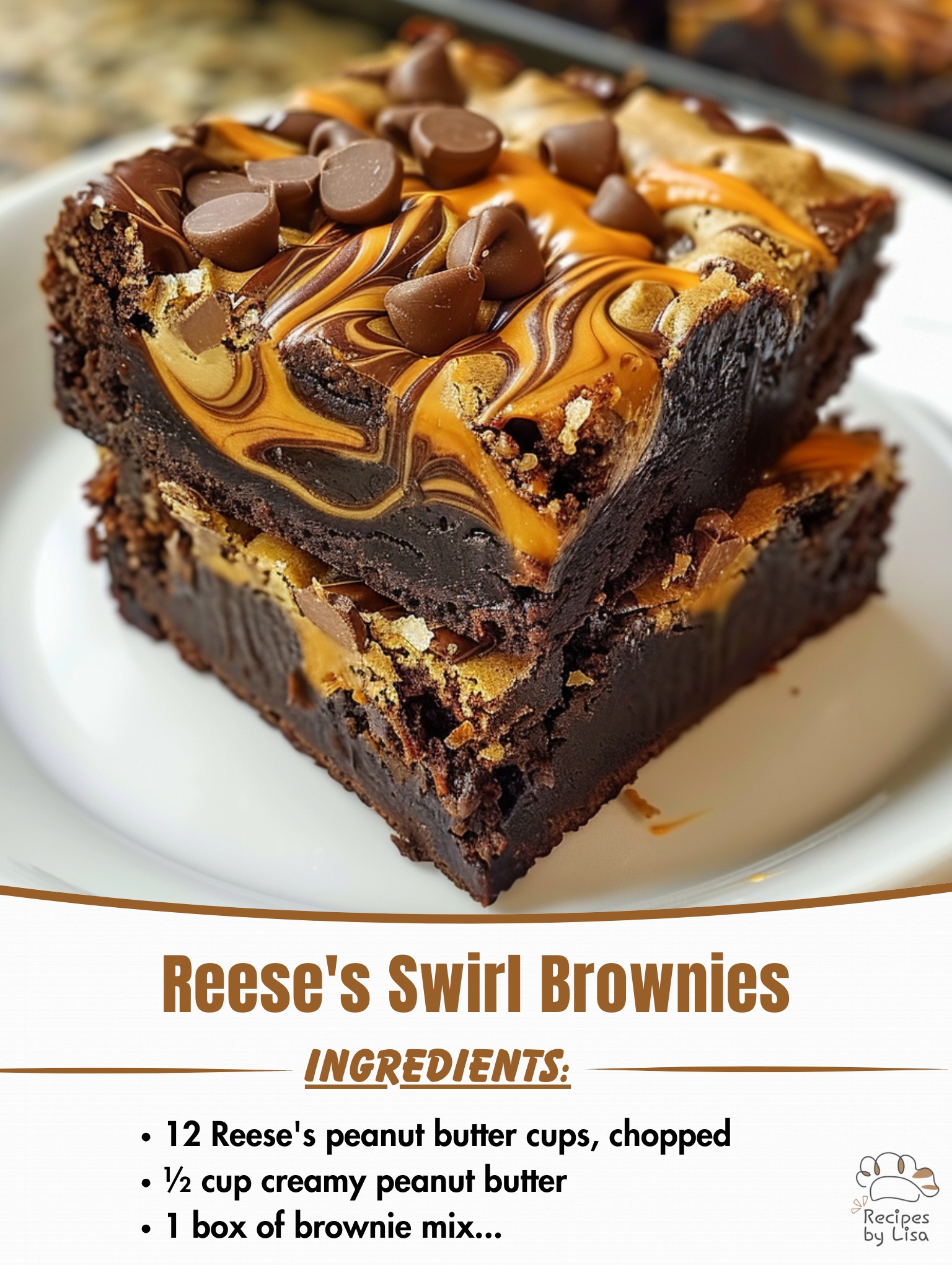  Reese’s Swirl Brownie