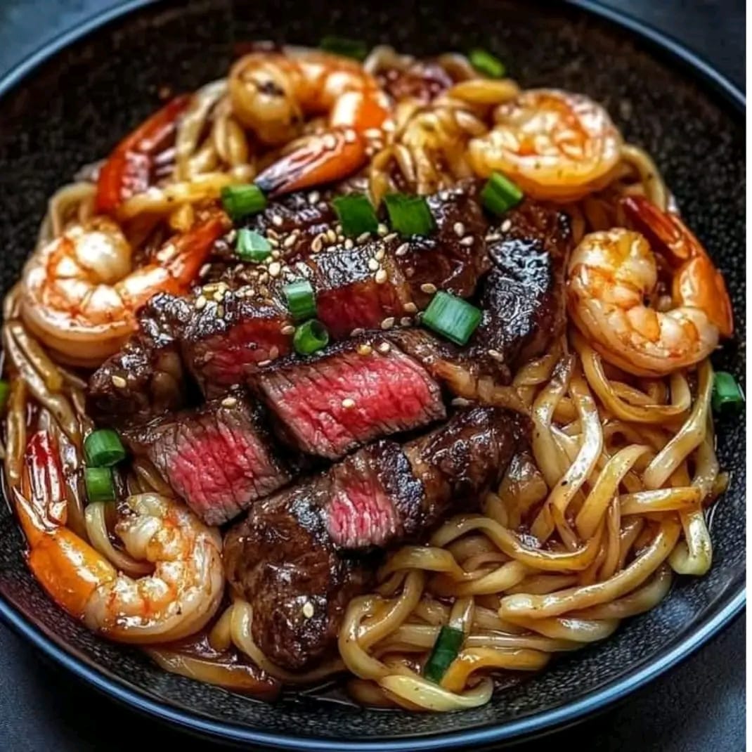 Steak & Shrimp Noodles