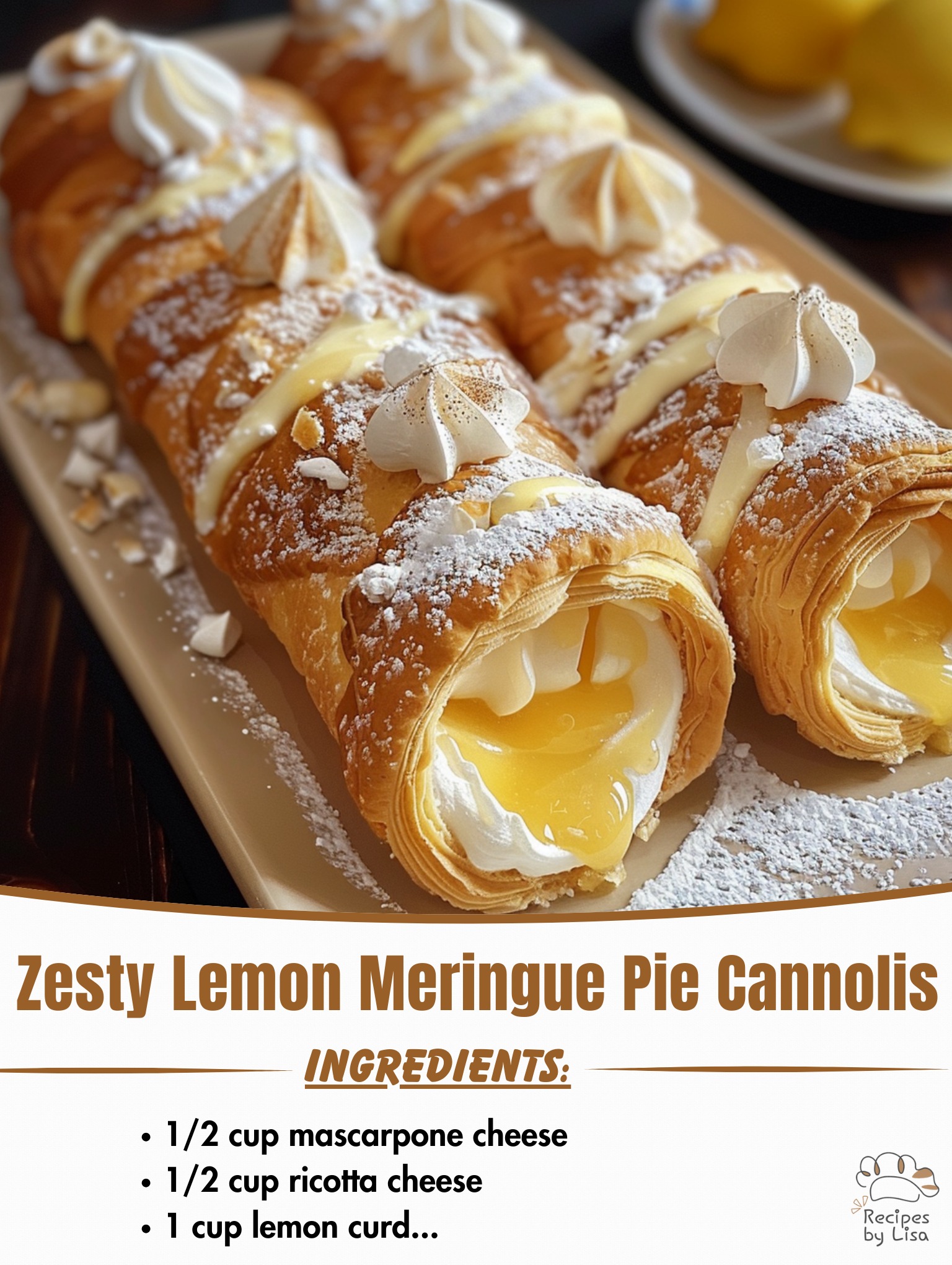  Zesty Lemon Meringue Pie Cannolis 