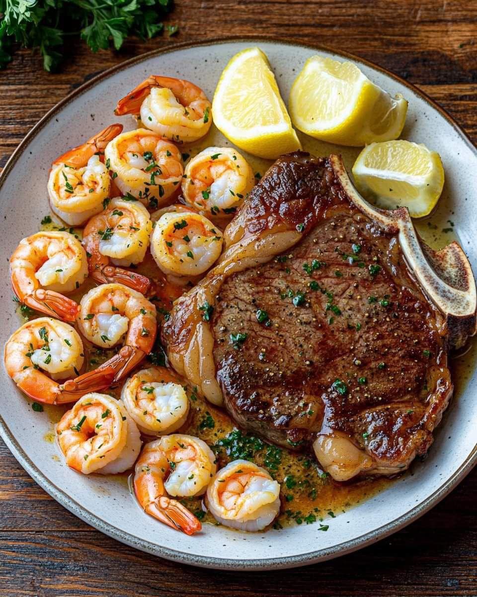 Ribeye Steak and Shrimp Skillet