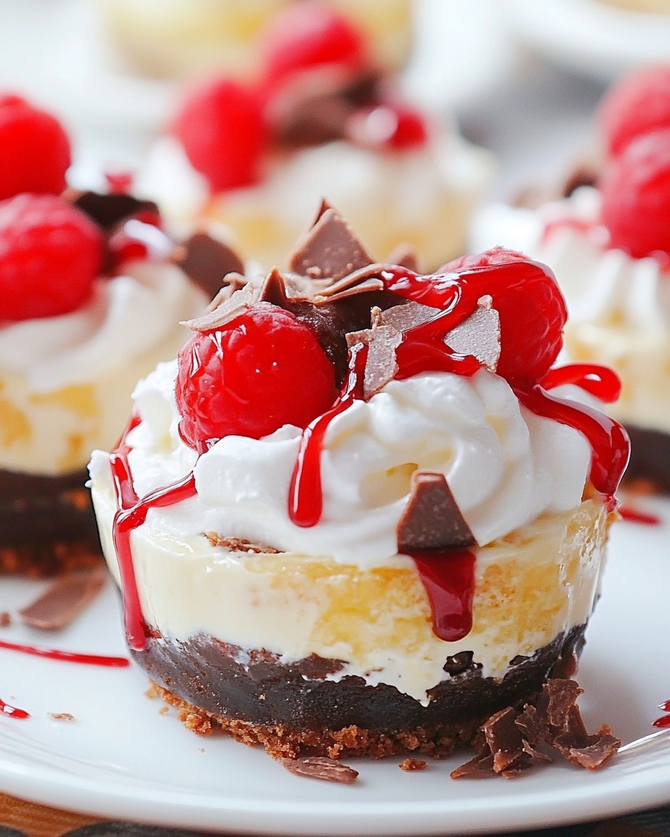 No-Bake Banana Split Cream Pie Bites 