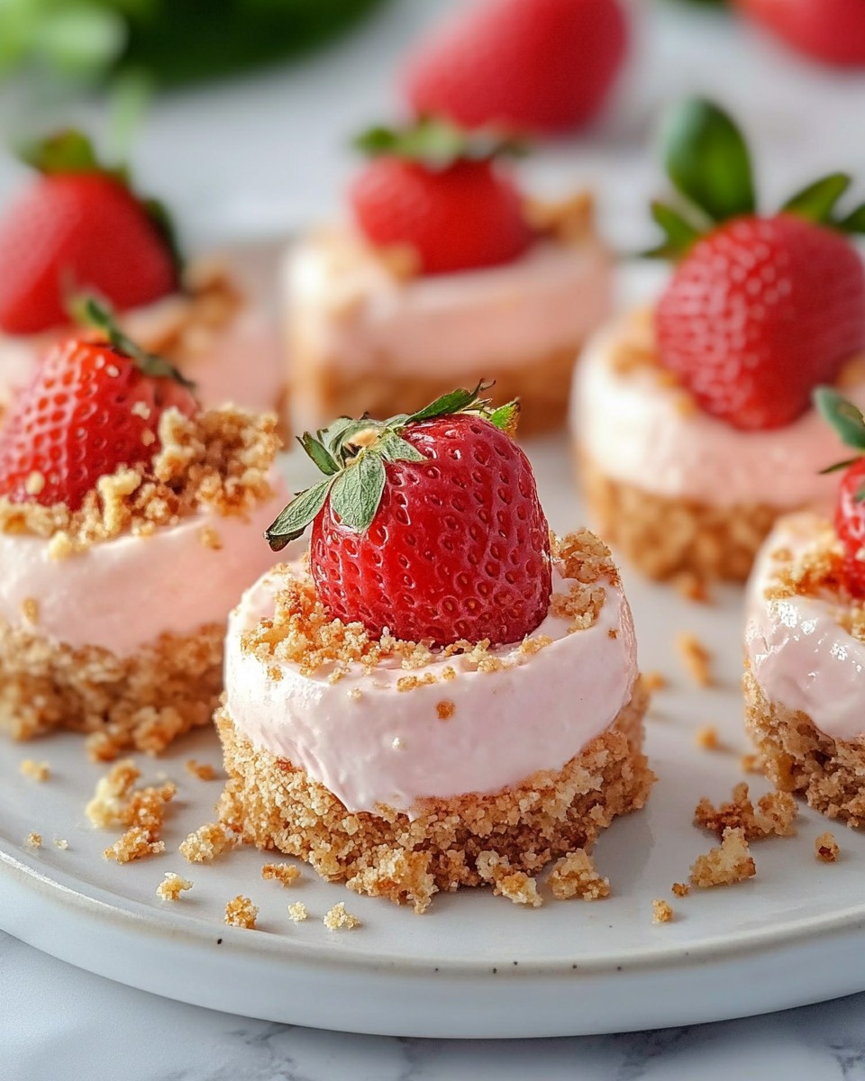 No-Bake Strawberry Banana Cheesecake Bites 