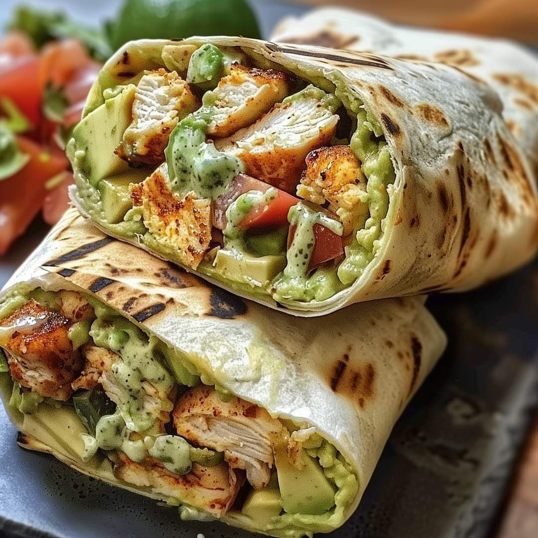 Chicken Avocado Ranch Burritos