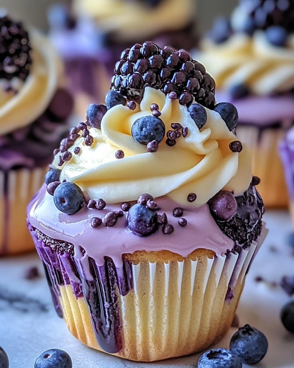 Blueberry White Chocolate Cheesecake Cupcakes