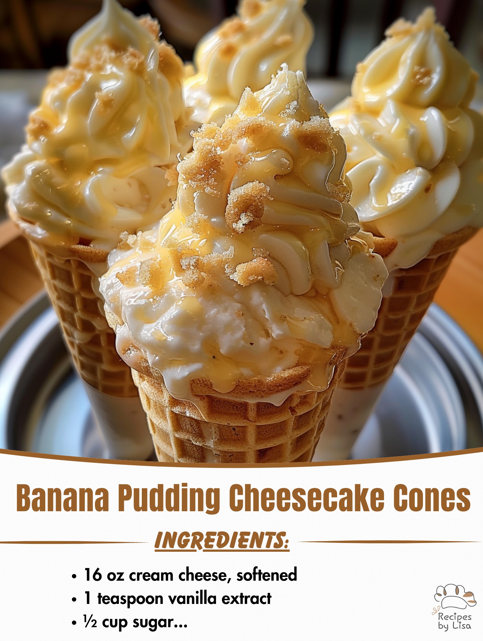 Banana Pudding Cheesecake Cones – A Dreamy Delight!