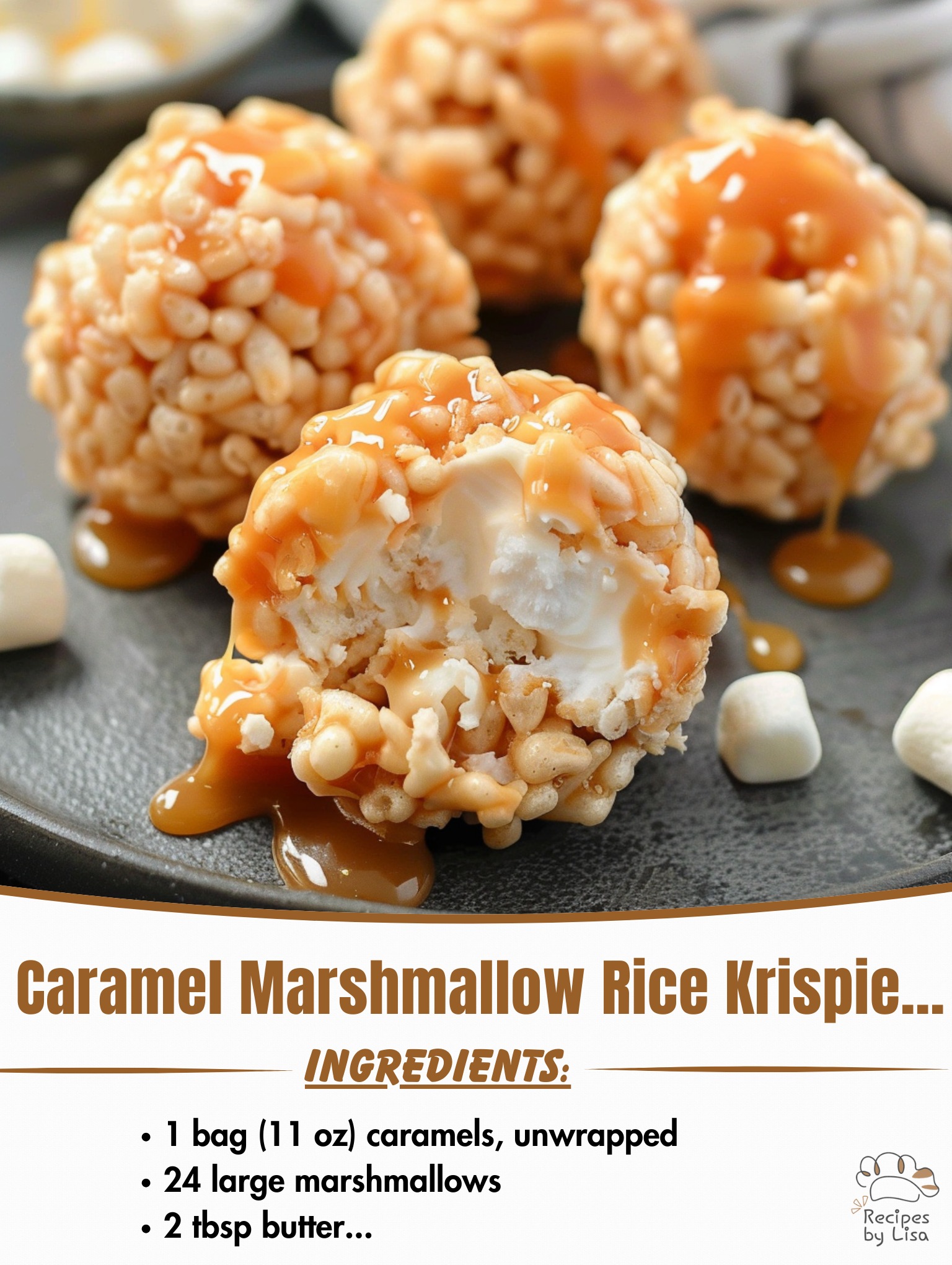 Caramel Marshmallow Rice Krispie Balls – A Sweet, Gooey Treat!