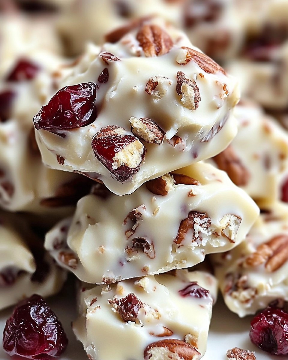 White Chocolate Cranberry Pecan Clusters 