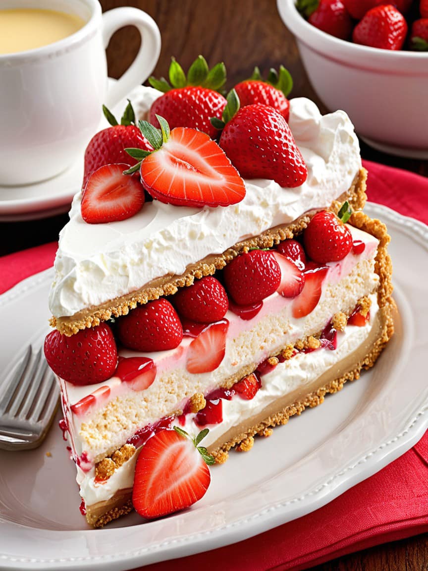 Berrylicious Strawberry Crunch Cheese Cake 