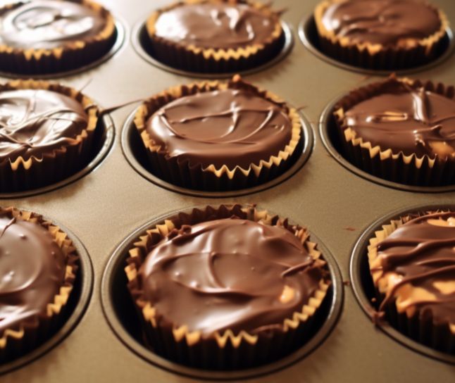 Chocolate Peanut Butter Rice Krispie Cups