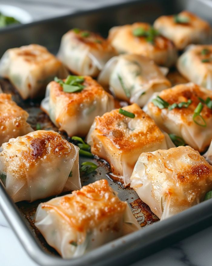 Baked Shrimp and Chive Rice Paper Dumplings