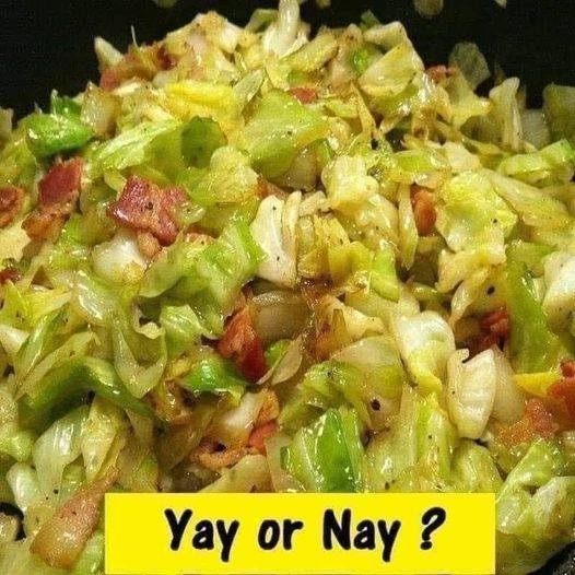 Fried Cabbage with Bacon and Onions