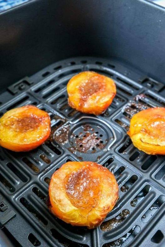 Air Fryer Caramelized Peaches 