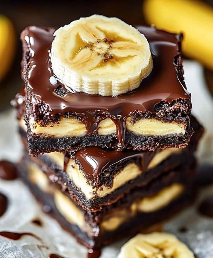 Chocolate Covered Banana Brownies 