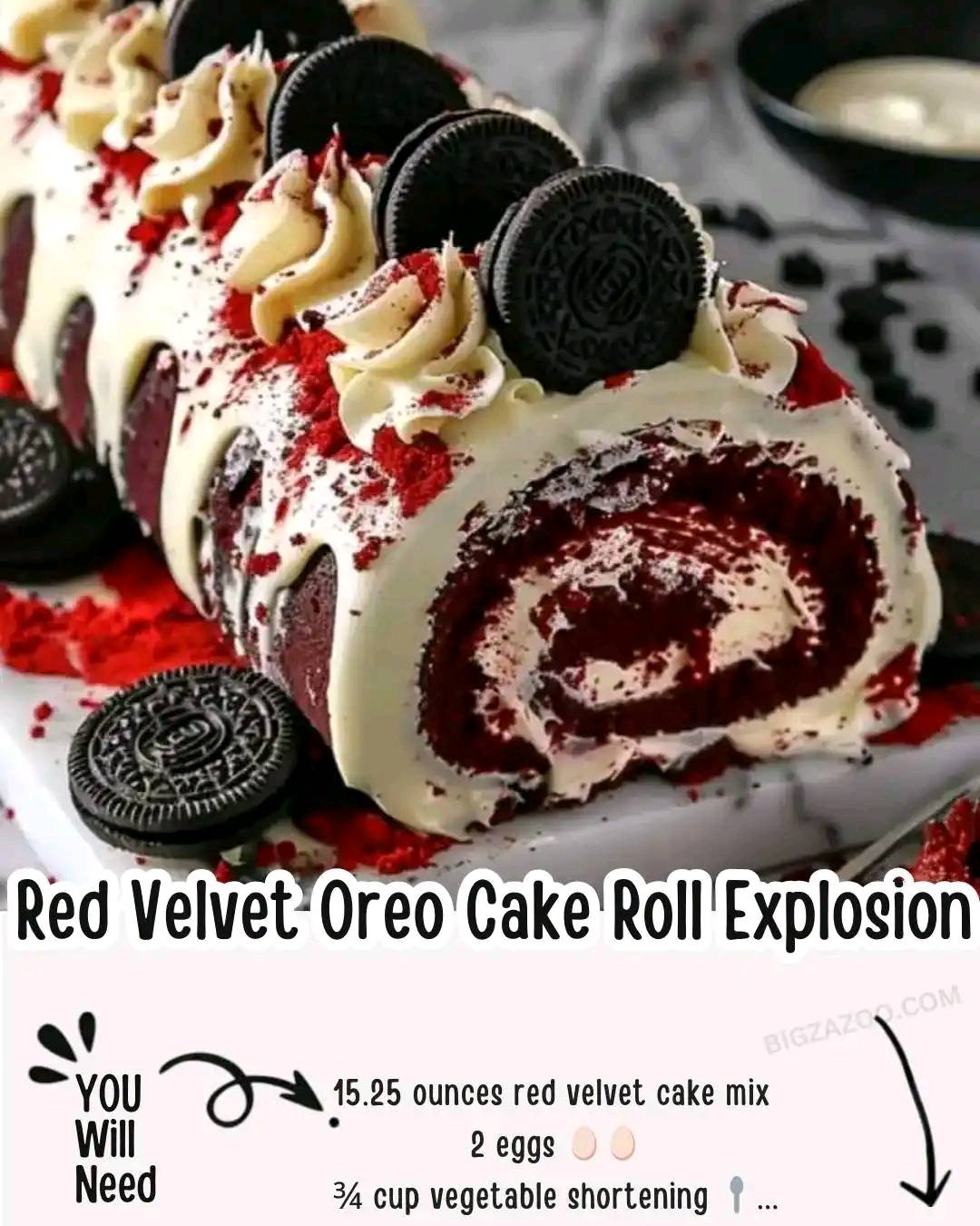  Red Velvet Oreo Cake Roll Explosion 