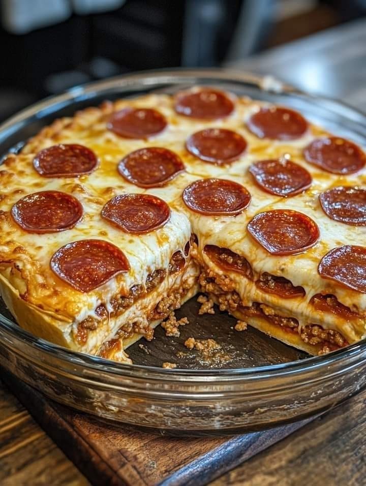 Pepperoni Pizza Layer Cake