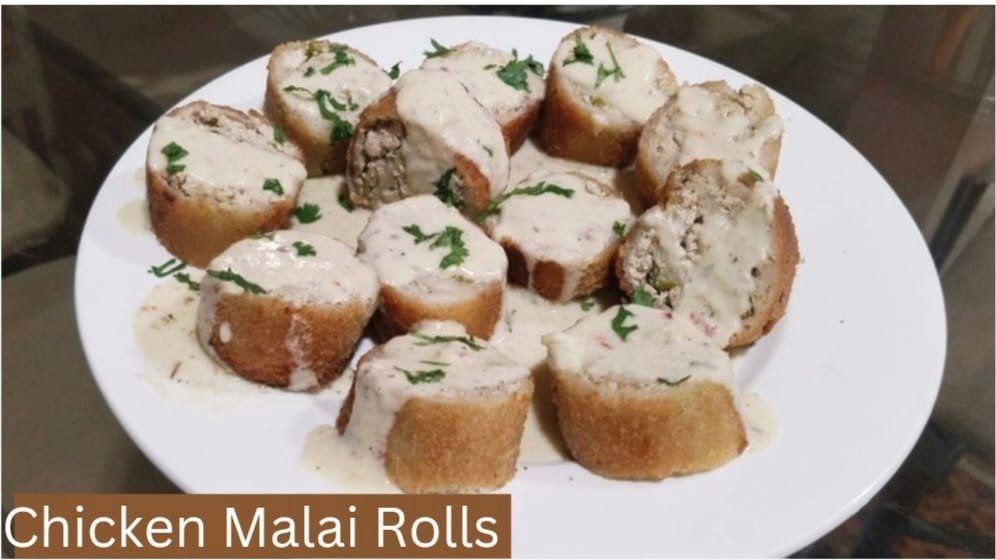 Chicken Malai Rolls Recipe