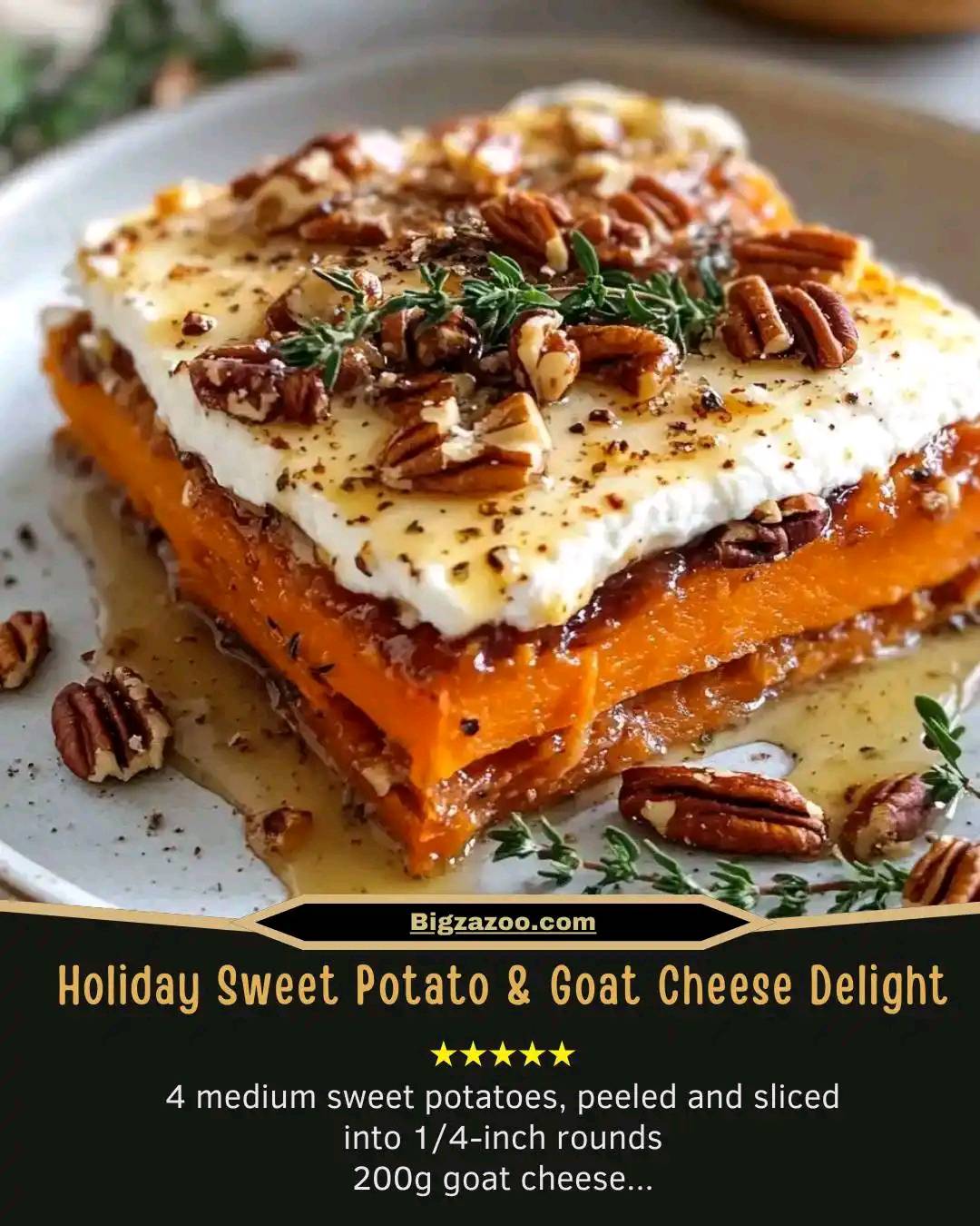  Holiday Sweet Potato & Goat Cheese Delight