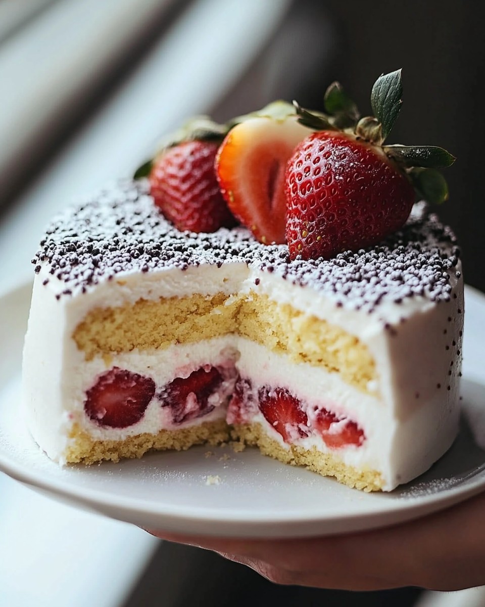 No-Bake Strawberry Split Cake