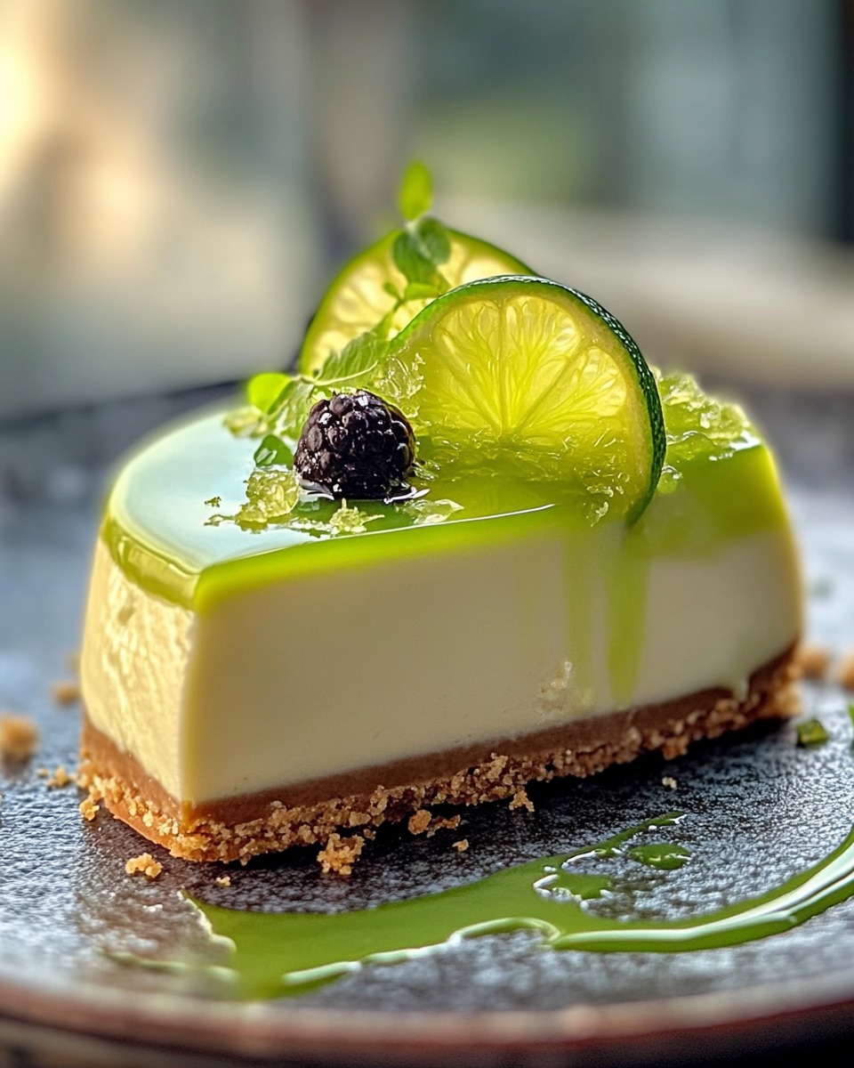 Refreshing Lime Mousse Cheesecake with Lime Glaze 