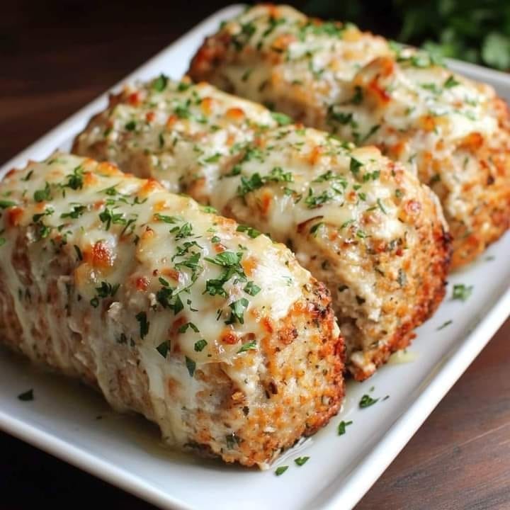 Garlic Parmesan Chicken Meatloaves