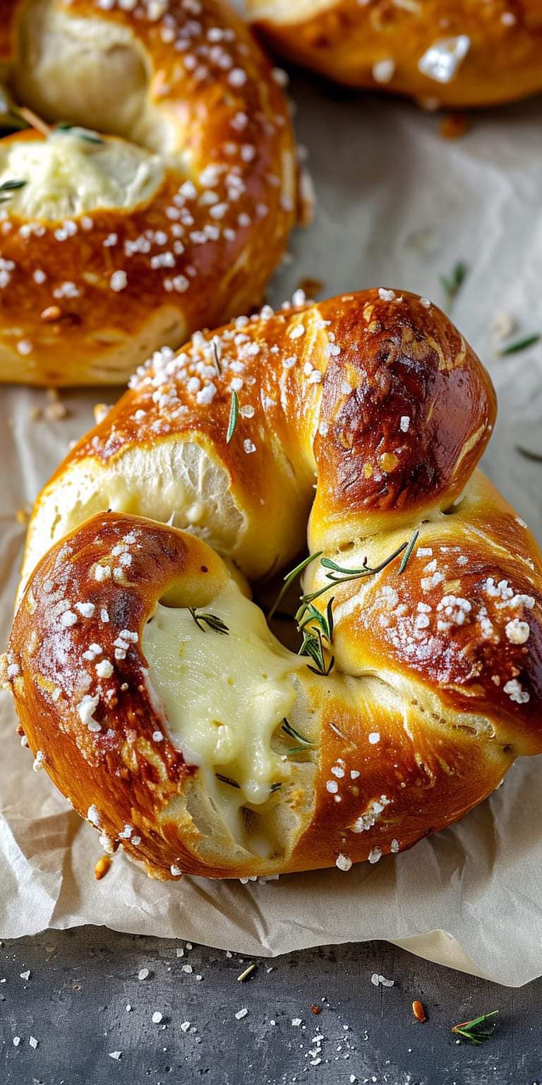 Mozzarella Stuffed Soft Pretzels