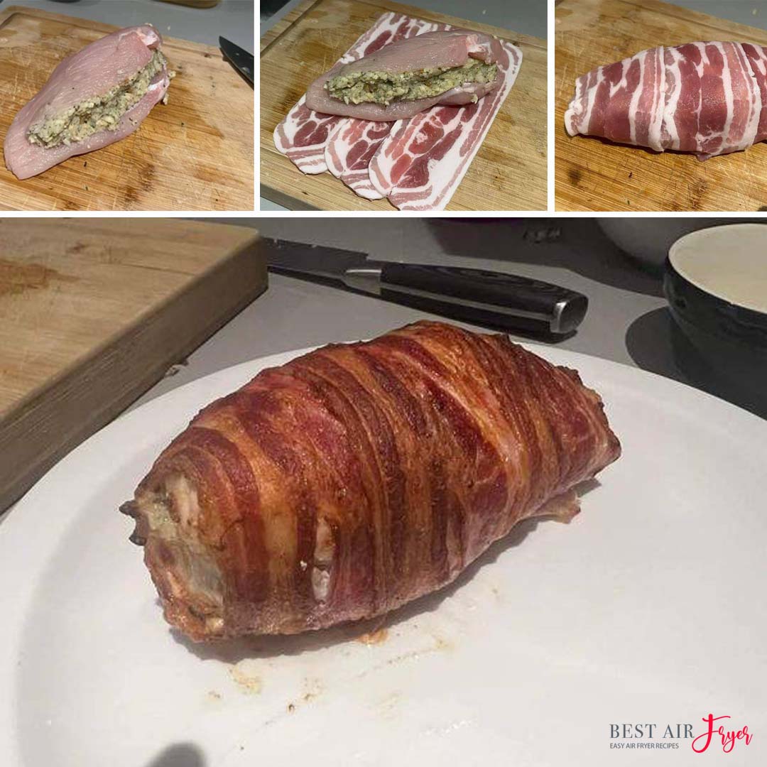 air Fryer Bacon Wrapped Chicken Breast 