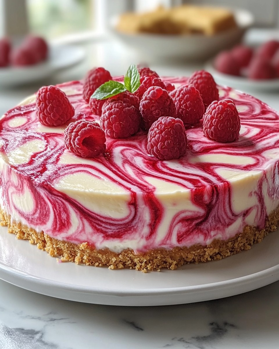 Raspberry Swirl Cheesecake