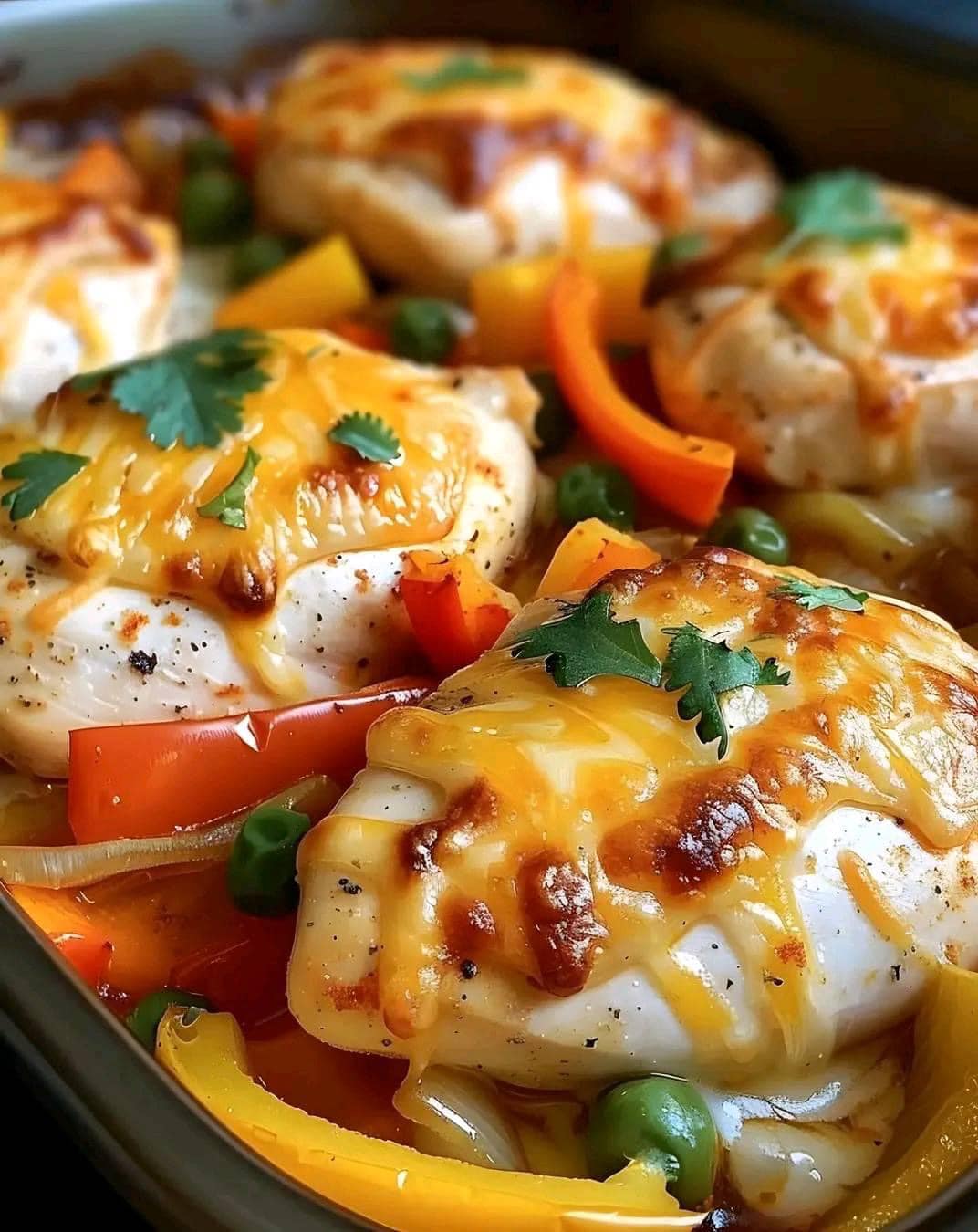 Cheesy Baked Fajita Chicken