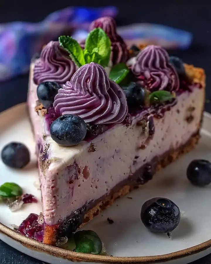 White Chocolate Blueberry Cheesecake