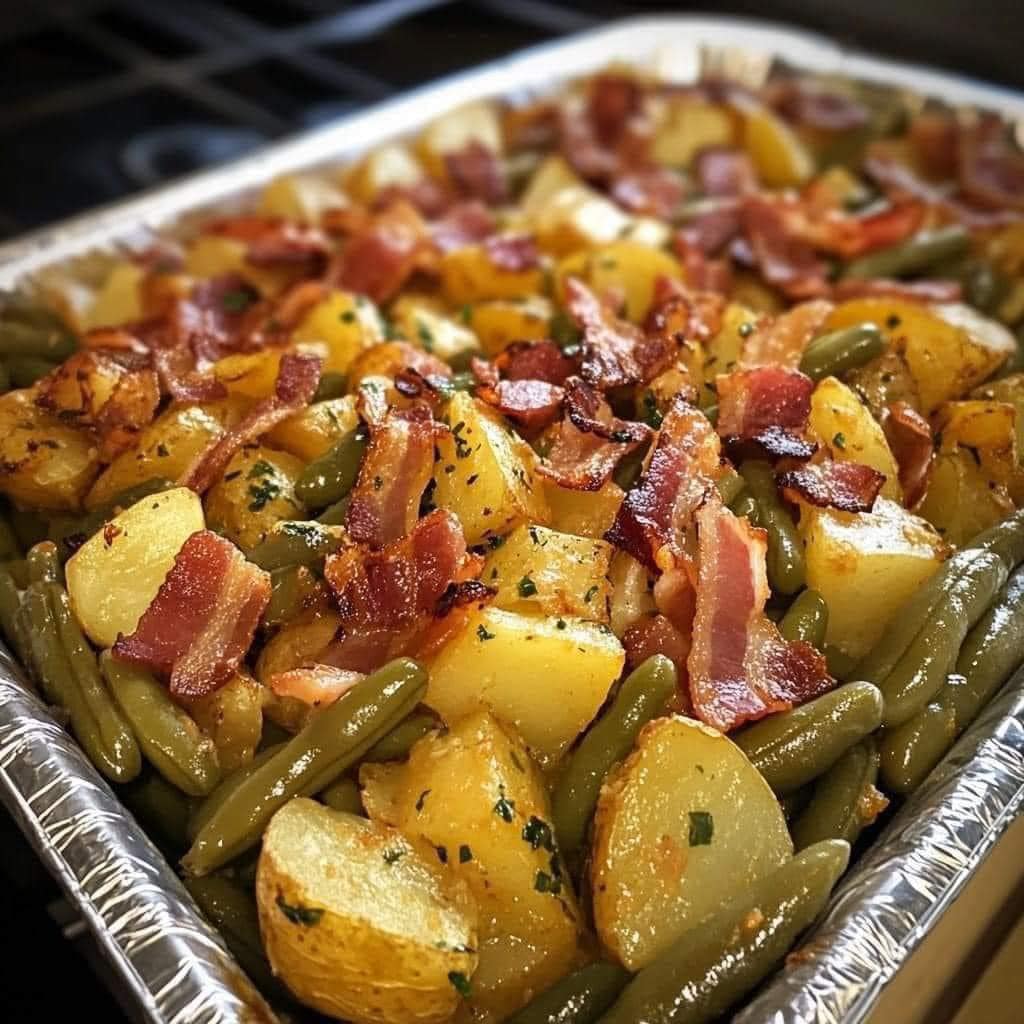 Country Ranch Green Beans ‘n Potatoes with Bacon 