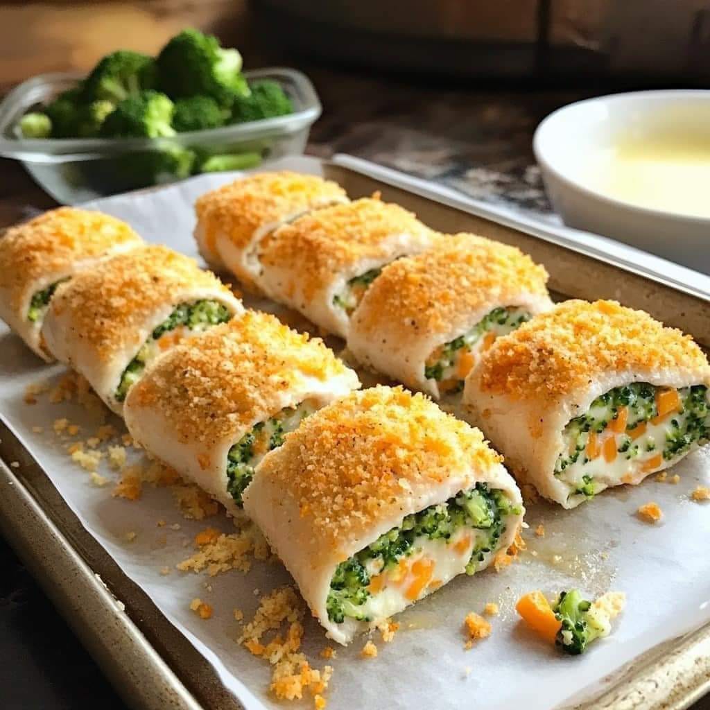 Broccoli Cheddar Chicken Rollups