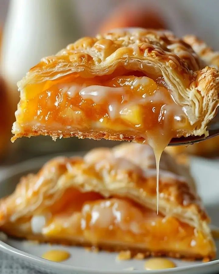 Easy Golden Peach Turnover 