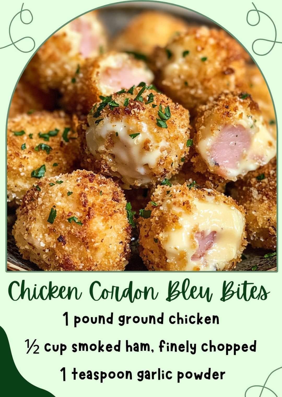 Chicken Cordon Bleu Bites 