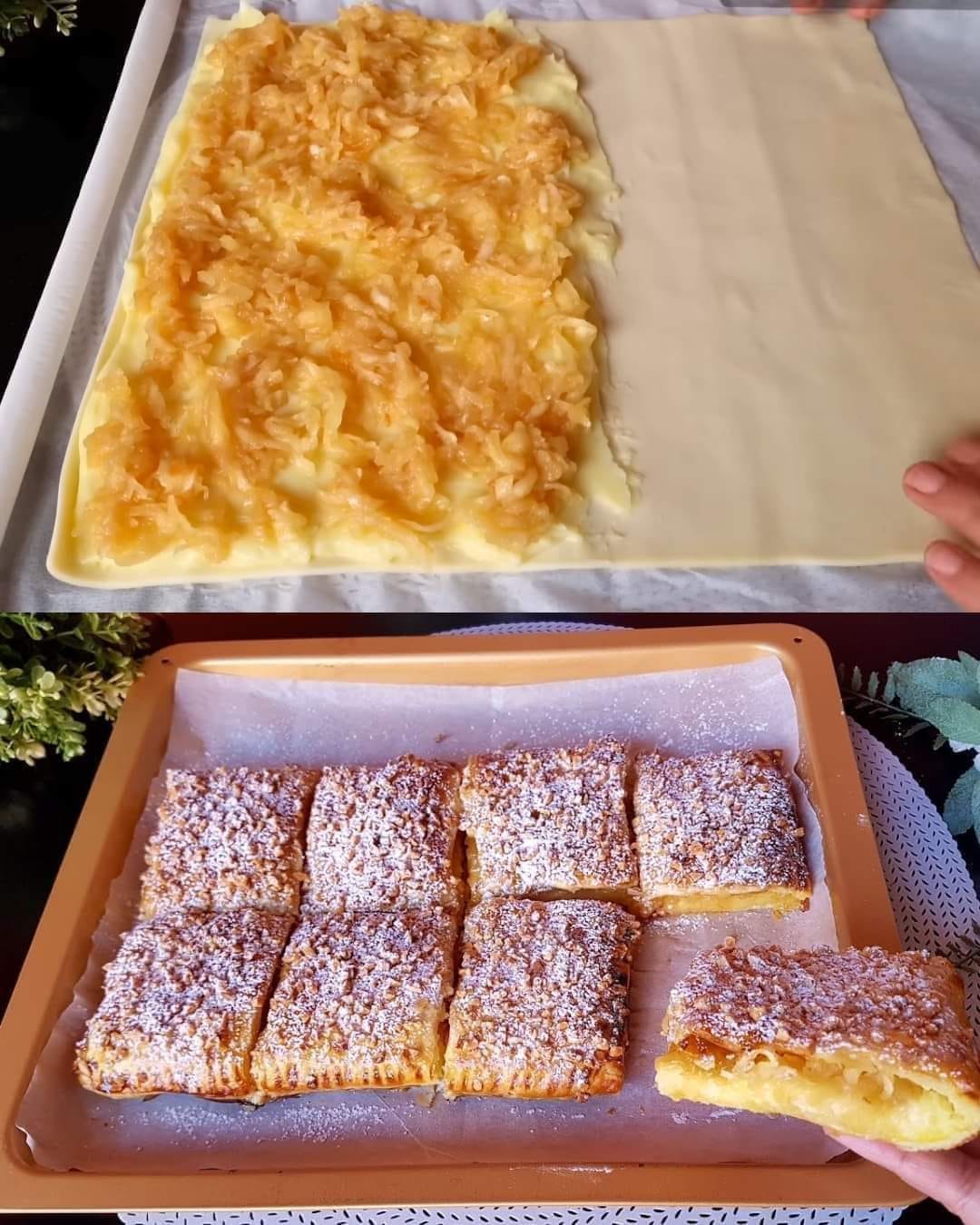 Apple Custard Puff Pastry Delight