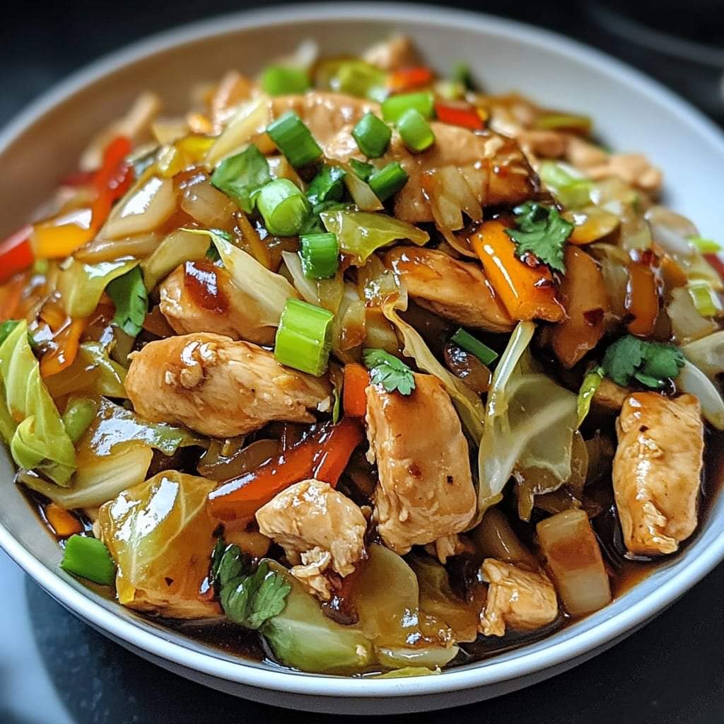 Chinese Chicken Cabbage Stir-Fry