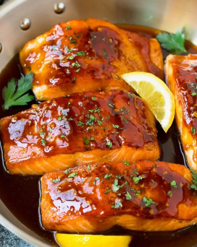 Honey Garlic Glazed Salmon Recipe